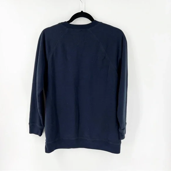 ✅ American Eagle Navy Blue Peace Hippie Sweatshirt LEGGING LENGTH SIZE‎ MEDIUM - Picture 4 of 4